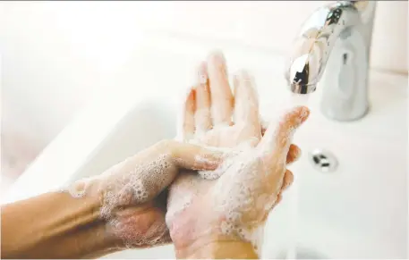  ??  ?? Wash hands with soap and water is the best defence against coronaviru­s, says medical microbiolo­gist Jason Kindrachuk.