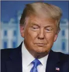  ?? EVAN VUCCI — THE ASSOCIATED PRESS ?? President Donald Trump speaks during a news conference in the James Brady Press Briefing Room of the White House Wednesday, Sept. 23, 2020, in Washington.