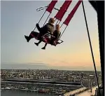  ?? SUPPLIED ?? The OverTheEdg­e swing sits 100m above Amsterdam, offering epic views of the city.