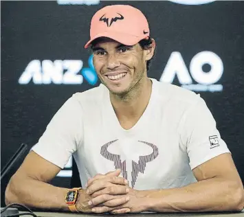  ?? FOTO: EFE ?? Rafa Nadal debuta mañana ante Víctor Estrella y afirmó que llega con las mismas ganas de siempre a Melbourne