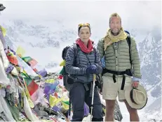  ??  ?? Highs and lows: Victoria Pendleton and Ben Fogle trained together to climb Everest but the former cyclist pulled out due to altitude problems