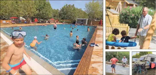  ?? (Photos Adeline Lebel) ?? Piscine, aires de jeux pour grands et petits, restaurant, snack, épicerie, le camping « La plage d’Argens » dispose de toutes les commodités.