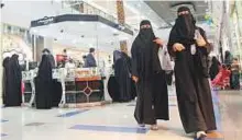  ?? Reuters ?? Saudi women shop at Al Hayatt mall in Riyadh. Rubaiyat is known for its roster of super-premium labels — Brioni, Gucci, Karl Lagerfeld and Burberry, among others.