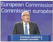  ?? (Photo EPA) ?? Le vice-président de la Commission, Frans Timmermans, a menacé, hier, de possibles sanctions à l’encontre de la Pologne si elle ne suspend pas ses nouvelles lois sur la justice.