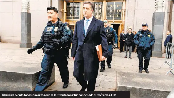  ?? EFE ?? El jurista aceptó todos los cargos que se le imputaban y fue condenado el miércoles.