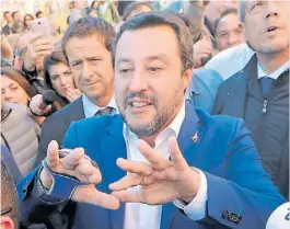  ?? REUTERS ?? Ministro. Matteo Salvini, feroz enemigo de los extranjero­s.