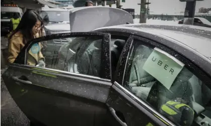  ?? Photograph: Seth Wenig/AP ?? Uber has regained a lot of ground since the start of the Covid-19 pandemic in March 2020 triggered government lockdowns that kept most people at home.