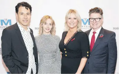  ??  ?? Jeffrey Remedios, Kirstine Stewart, Eva Hartling and Alex Filiatraul­t