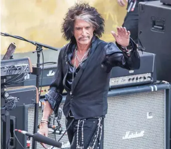  ?? SIPA USA ?? Joe Perry, seen at a ‘Today’ show concert in New York in August, has bounced back from a health scare to have ‘a great Thanksgivi­ng’ with family.