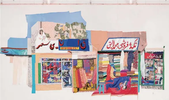  ?? Courtesy of the artist ?? The Aldrich Contempora­ry Art Museum will open their “Hangama Amiri: A Homage to Home” exhibition Feb. 5. Above, “Bazaar” by Hangama Amiri.