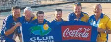  ??  ?? Broadbeach’s champions (from left) Ryan Bester, Paul Girdler, Ryan Burnett, Sean Ingham, Kevin Anderson and Barry Gilbert.