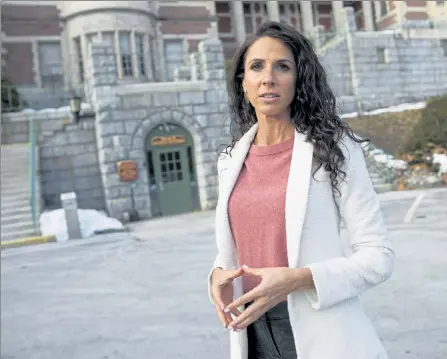  ?? NICOLAUS CZARNECKI / BOSTON HERALD ?? State Senator Diana DiZoglio in Methuen in January 2020. Two amendments sponsored by DiZoglio were rejected by the Senate last week. Sen. Dean Tran, top, was among the ‘yes’ votes for both amendments.