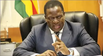  ??  ?? President Emmerson Mnangagwa