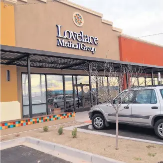  ?? STEVE SINOVIC/JOURNAL ?? Now open for business is a new Lovelace Medical Group clinic in the South Valley near the Las Estancias shopping center.