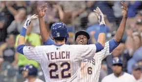  ?? GETTY IMAGES ?? Newcomers Christian Yelich and Lorenzo Cain were two of the three Brewers named Sunday to the National League all-star team.