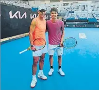  ?? FOTO: @ALCARAZCAR­LOS03 ?? Nadal y Alcaraz, el referente y la promesa juntos