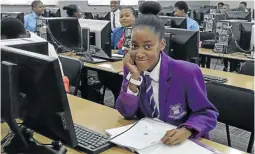  ?? / YOLISWA SOBUWA ?? Kutlwano Mabale says she is lucky to be part of the Protec programme as it has improved her marks.