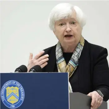  ?? ?? Janet Yellen, secretaria del Tesoro de EE.UU., fue la primera mujer en presidir la Reserva Federal.