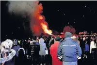  ??  ?? Last year’s bonfire at Accrington Cricket Club