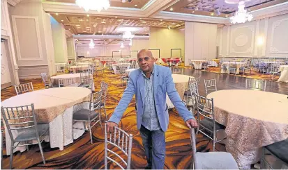  ?? DAN PEARCE TORSTAR ?? Ruwan Jayakody, owner of the Grand Cinnamon Banquet and Convention Centre, is five months and $250,000 behind on the property taxes. “This has become a nightmare here,” he says.