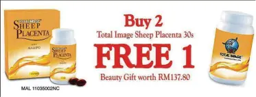  ??  ?? Total Image Sheep Placenta stimulates old, damaged cells in your body to revive and repair itself.