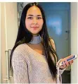  ?? FOTO: DANIELA CAO/PRIVAT/DPA ?? Die Youtuberin Stephanie Cao bekennt sich offen zu ihrer Telefon-Phobie.