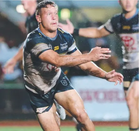  ?? Picture: STEWART MCLEAN ?? STAR TURN: Cowboys hooker Reuben Cotter was a standout against the Broncos on Saturday.