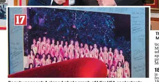  ??  ?? Beauty pageant: A signed photograph of Miss USA contestant­s