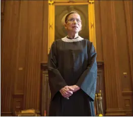  ?? THE WASHINGTON POST ?? Supreme Court Justice Ruth Bader Ginsburg wrote the court’s first opinion of the new term — an age discrimina­tion case — for the third year in a row.