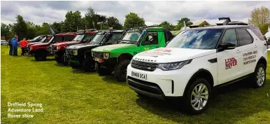  ??  ?? Driffield Spring Adventure Land Rover show