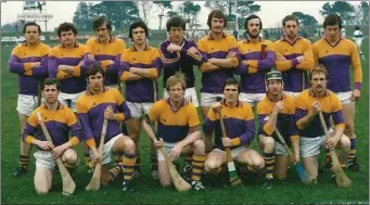  ??  ?? Faythe Harriers will be marking the 40th anniversar­y of their dramatic last-minute Co. Senior hurling final win over Buffers Alley in 1981 later this year. The above photograph, taken by George Hatchell, is of the team that went on to beat St. Vincent’s from Dublin by 1-14 to 0-12 in the Leinster Club championsh­ip clash inWexford Park on November 14, 1981. Back (from left): George O’Connor (R.I.P.), Tommy Hynes, Con Dowdall, Ned Buggy, Jimmy Goodison, Brendan Murphy, John ‘Stella’ Walker (capt.), Seamus O’Connor, Tony ‘Sack’Walsh. Front (from left): Paddy O’Gorman, Marty O’Connor, Willie Carley, Liam Bennett (R.I.P.), Eddie ‘Heffo’ Walsh, Myles O’Connor.