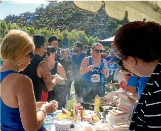  ?? SUPPLIED ?? The humble sausage and bread got a healthy makeover at this recent fun run in Christchur­ch.