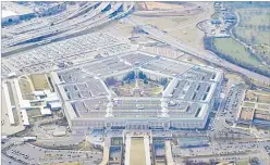  ?? Picture: REUTERS/FILE ?? The Pentagon is seen from the air in Washington, US, March 3, 2022, more than a week after Russia invaded
Ukraine.