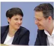  ?? FOTO:POPOW/IMAGO ?? Sie sagen fast zeitgleich zur AfD ade: Frauke Petry und ihr Ehemann Marcus Pretzell.