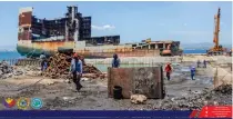  ?? PHOTO FROM LAPU-LAPU CITY PUBLIC INFORMATIO­N OFFICE ?? ■ In a March 14, 2024 statement, the Lapu-Lapu city government explained that shipbreaki­ng operations remain suspended and the only activities undertaken by the shipbreaki­ng company is the ‘cleaning of waste and scrap materials.’
