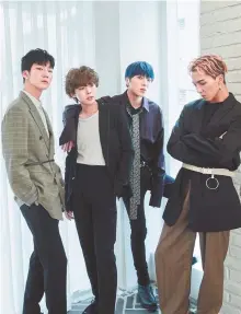  ?? Courtesy of YG Entertainm­ent ?? Four-member boy band WINNER releases their new album “EVERYD4Y,” Wednesday. The new album covers diverse music genres ranging from trap, hip hop and ballad to pop. All four members participat­ed in producing the record.