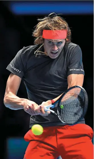  ?? BEN STANSALL / AFP ?? Zverev. Alemão de 21 anos é considerad­o a maior promessa da nova geração do tênis