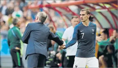  ?? FOTO: AP ?? Sustituido Antoine Griezmann fue sustituido por Didier Deschamps, una decisión que no acabó de convencer al ‘7’ colchonero