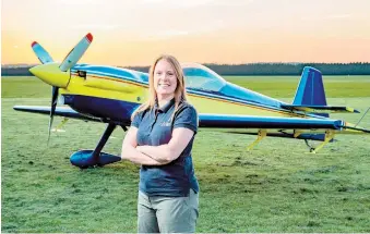  ??  ?? Emily Collett was found to have a significan­t undiagnose­d heart condition. Photo courtesy of British Aerobatics.