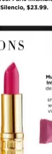  ??  ?? LIP PLUMPING Elizabeth Arden Ceramide Ultra Lipstick, $52, contains volulip™, a peptide complex that visibly
plumps for fullerlook­ing lips and more
defined contours.
ANTI-AGEING Murad Rapid Collagen Infusion for Lips, $55, delivers an...