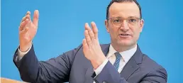  ?? Dpa-BILD: Kappeler ?? Bundesgesu­ndheitsmin­ister Jens Spahn (CDU) wird bei der Pressekonf­erenz zur Pandemie martialisc­h.