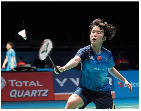  ??  ?? Health matters: Goh Jin Wei must learn to cope and overcome any health problem or injury and put things back on track, says coach Datuk Tey Seu Bock.