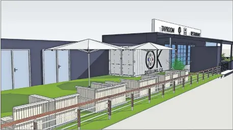  ?? [RENDERING PROVIDED] ?? Tulsa-based Oklahoma Distilling Co. is set to open a cidery, tap room and restaurant at 120 N Western Ave. two doors down from Stonecloud Brewing on the west end of downtown Oklahoma City.