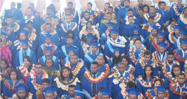  ?? Photo: Mere Satakala ?? Some of the many students graduating from FNU’s College of Agricultur­e, Fisheries and Forestry, College of Engineerin­g, Science and Technology, College of Business, Hospitalit­y and Tourism studies, College of Humanities and Education, and National...