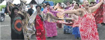  ?? Princess Moana. Photo: ?? Villagers in jubilant mood after the arrival of Nacanieli Tuilevuka