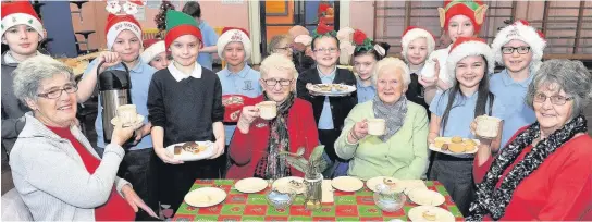  ??  ?? Festive spirit Residents enjoy the coffee morning