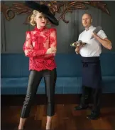  ??  ?? Picture shows Sarah Morrissey and The Greenhouse chef, Mickael Viljanen launching the Irish Internatio­nal Fashion and Food Summit which is taking place in Sligo, 3rd - 5th November
