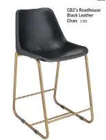  ?? CB2 ?? CB2’s Roadhouse Black Leather Chair.