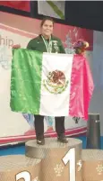  ??  ?? La atleta de la UADEC representa­rá a México en Pattaya, Tailandia, en el Campeonato Mundial de Halterofil­ia.