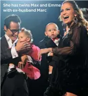  ??  ?? She has twins Max and Emme with ex-husband Marc